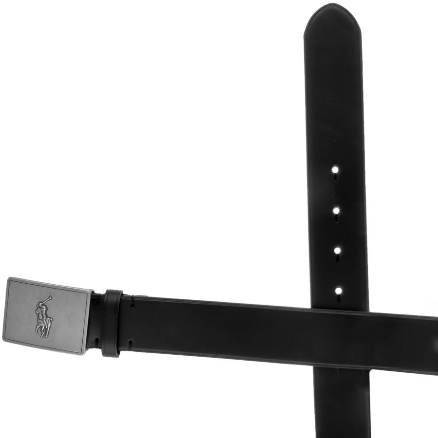 Alternative Image for ProductRalph Lauren Plaque Leather Belt Black2